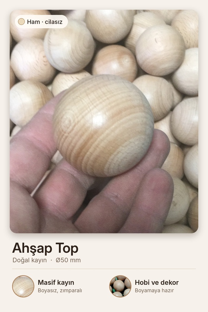 Ahşap Top 5 cm