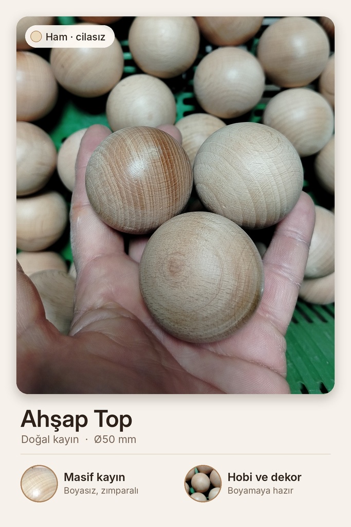 Ahşap Top 5 cm - 2