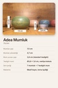 Adea Mumluk - ölçüler